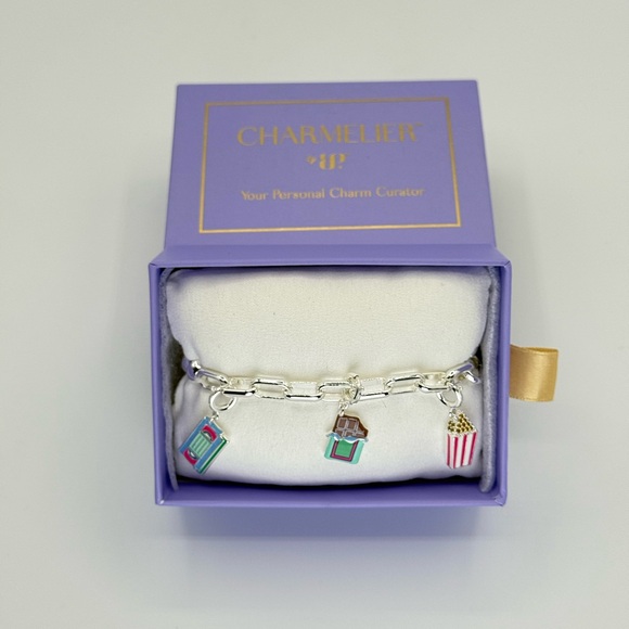 Bomb Party Jewelry - Bomb Party Charmelier “Takin’ It Old School Cubic Zirconia On Silver Plating🍿